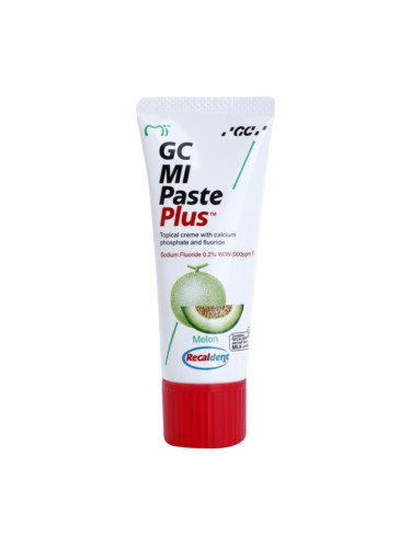 GC MI Paste Plus реминализиращ защитен крем за чувствителни зъби с флуорид вкус Melon 35 мл.