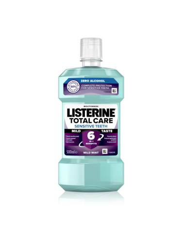 Listerine Total Care Sensitive вода за уста за цялостна защита на чувствителни зъби 500 мл.
