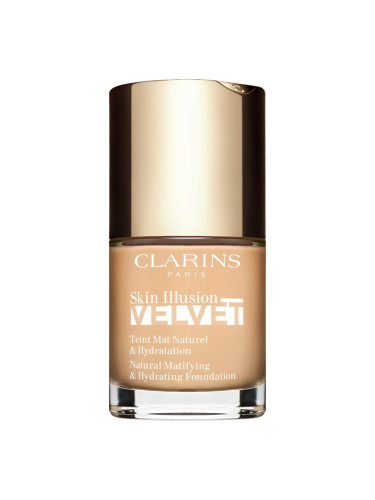 Clarins Skin Illusion Velvet течен фон дьо тен с матов завършек с подхранващ ефект цвят 103N 30 мл.