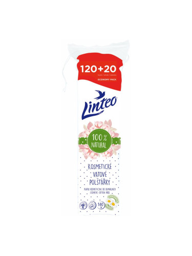 Linteo Natural Cotton Pads памучни подложки 140 бр.
