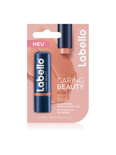 Labello Caring Beauty тониращ балсам за устни цвят Nude 4,8 мл.