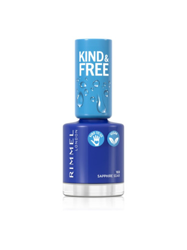 Rimmel Kind & Free лак за нокти цвят 169 Sapphire Soar 8 мл.
