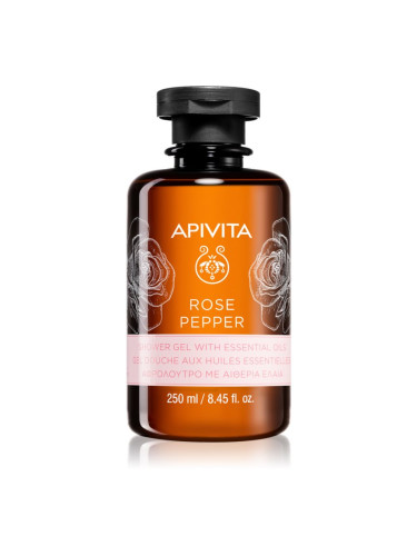 Apivita Rose Pepper душ гел  с есенциални масла 250 мл.