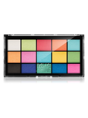 MUA Makeup Academy Professional 15 Shade Palette палитра сенки за очи цвят Colour Burst 12 гр.