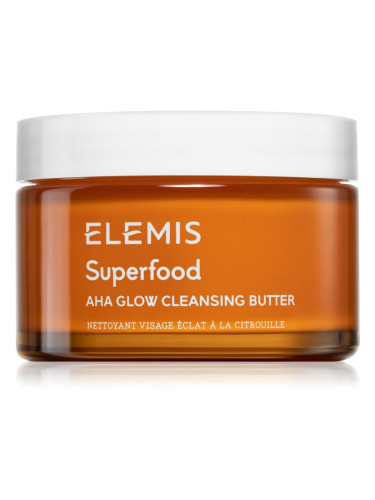 Elemis Superfood AHA Glow Cleansing Butter почистваща маска за лице за озаряване на лицето 90 мл.