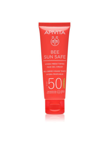 Apivita Bee Sun Safe Hydra Face Tinted Gel-Cream SPF50 тониращ гел-крем SPF 50 50 мл.