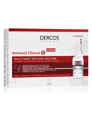 Vichy Dercos Aminexil Clinical 5 целенасочена грижа против косопад за жени 21x6 мл.