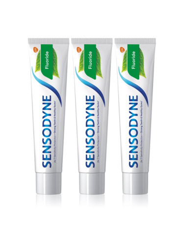 Sensodyne Fluoride паста за зъби за чувствителни зъби 3x75 мл.