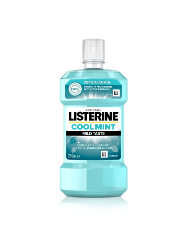 Listerine Cool Mint Mild Taste вода за уста без алкохол вкус Cool Mint 250 мл.