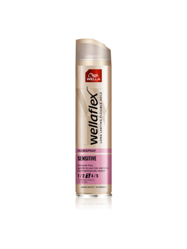 Wella Wellaflex Sensitive лак за коса със средна фиксация без парфюм 250 мл.