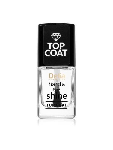 Delia Cosmetics Hard & Shine горен лак за нокти с дълготраен ефект 11 мл.