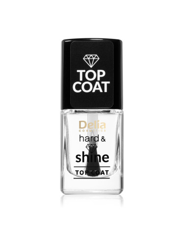 Delia Cosmetics Hard & Shine горен лак за нокти с дълготраен ефект 11