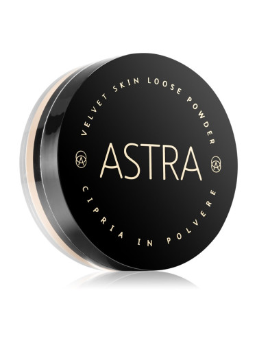 Astra Make-up Velvet Skin озаряваща насипна пудра за кадифен вид на кожата цвят 02 Porcelain 11 гр.
