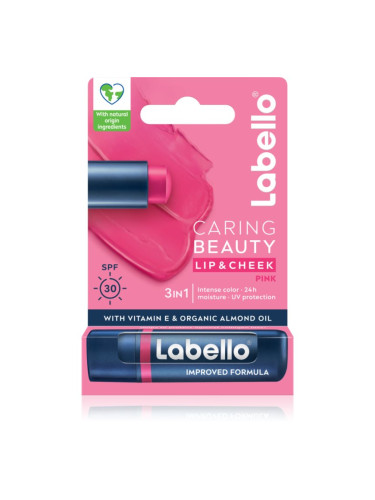 Labello Caring Beauty тониращ балсам за устни цвят Pink 4.8 мл.