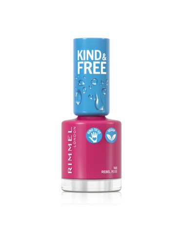 Rimmel Kind & Free лак за нокти цвят 165 Rebel Rose 8 мл.