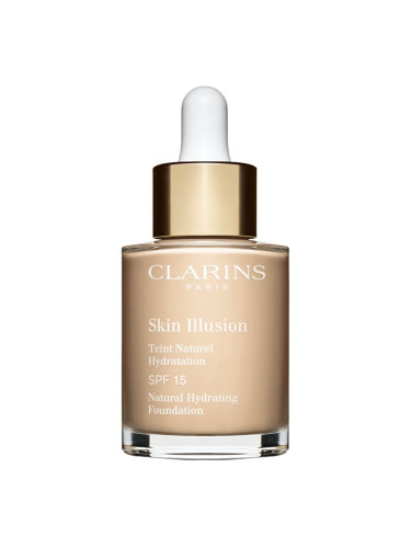 Clarins Skin Illusion Natural Hydrating Foundation озаряващ хидратиращ фон дьо тен SPF 15 цвят 103N Ivory 30 мл.