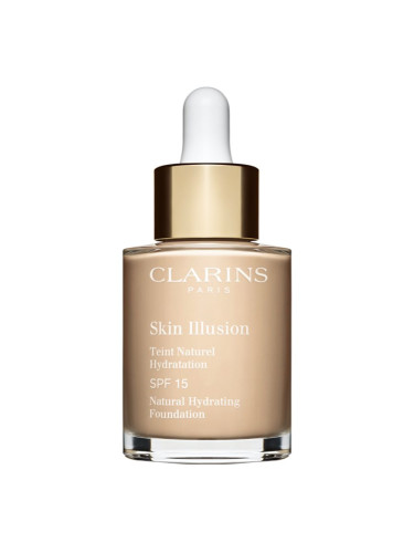 Clarins Skin Illusion Natural Hydrating Foundation озаряващ хидратиращ фон дьо тен SPF 15 цвят 103N Ivory 30 мл.