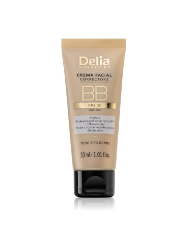 Delia Cosmetics BB тониращ крем за лице SPF 30 цвят Light 30 мл.