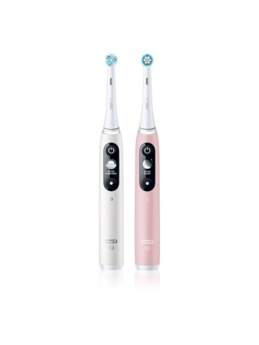 Oral-B iO6 електрическа четка за зъби DUO White & Pink Sand 2 бр.