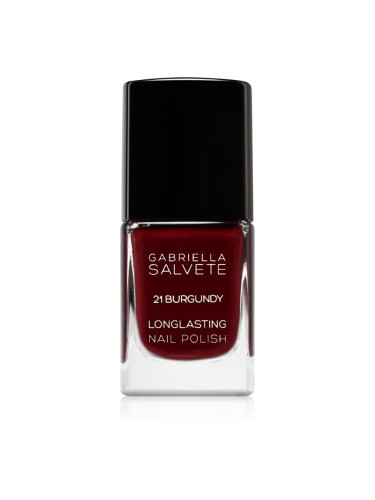 Gabriella Salvete Longlasting Enamel дълготраен лак за нокти със силен гланц цвят 21 Burgundy 11 мл.