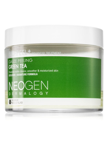 Neogen Dermalogy Bio-Peel+ Gauze Peeling Green Tea ексфолиращи тампони за лице за освежаване и хидратация 30 бр.