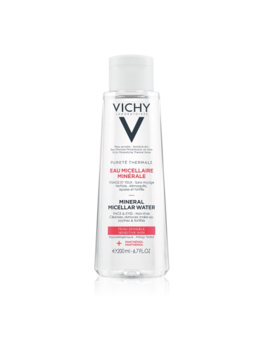 Vichy Pureté Thermale минерална мицеларна вода за чувствителна кожа на лицето 200 мл.
