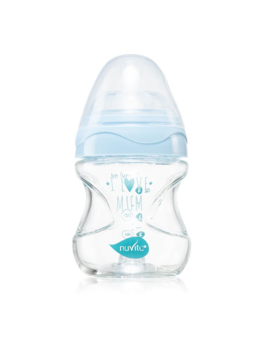 Nuvita Glass bottle Blue бебешко шише 140 мл.