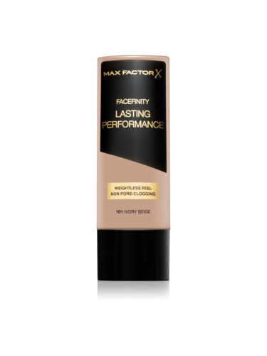 Max Factor Facefinity Lasting Performance течен фон дьо тен за дълготраен ефект цвят 101 Ivory Beige 35 мл.