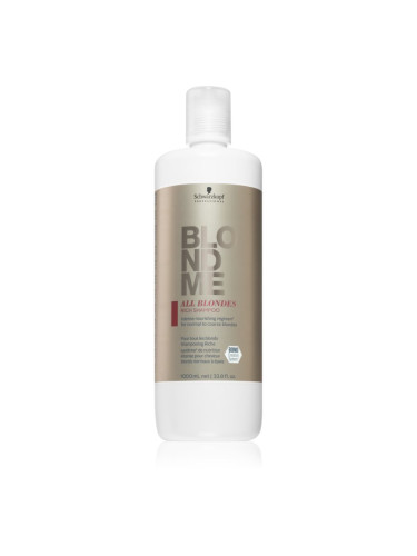 Schwarzkopf Professional Blondme All Blondes Rich подхранващ шампоан  за груба коса 1000 мл.