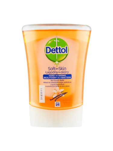 Dettol Soft on Skin Kids No-Touch Refill пълнител за безконтактен дозатор за сапун Sweet Vanilla 250 мл.