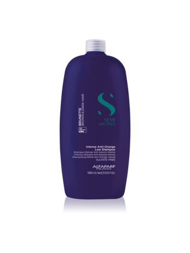 Alfaparf Milano Semi di Lino Brunette тониращ шампоан неутрализиращ кафеникавите оттенъци 1000 мл.