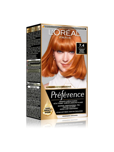 L’Oréal Paris Préférence боя за коса цвят 7.4 Mango Copper 1 бр.