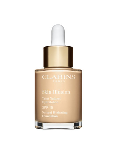 Clarins Skin Illusion Natural Hydrating Foundation озаряващ хидратиращ фон дьо тен SPF 15 цвят 101W Linen 30 мл.
