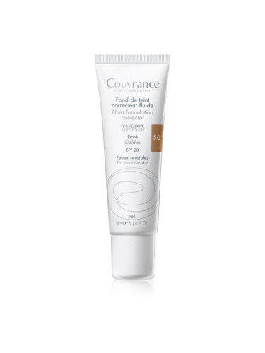 Avène Couvrance Fluid Foundation Corrector течен покривен фон дьо тен SPF 20 цвят 5.0 Golden 30 мл.