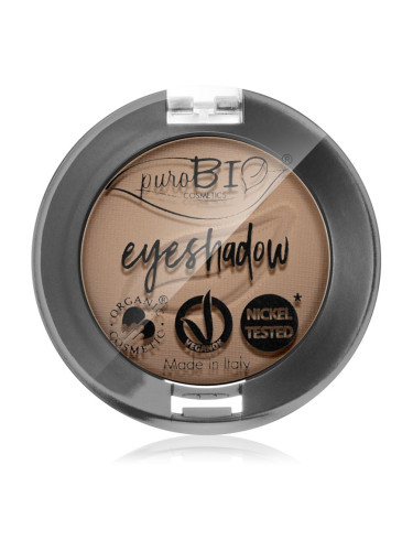 puroBIO Cosmetics Compact Eyeshadows сенки за очи цвят 02 Dove Gray 2,5 гр.