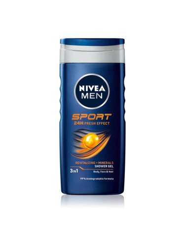 NIVEA MEN Sport душ гел с минерали за мъже 250 мл.