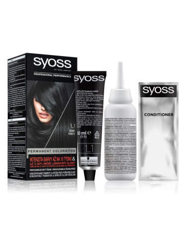 Syoss Color перманентната боя за коса цвят 1-1 Black