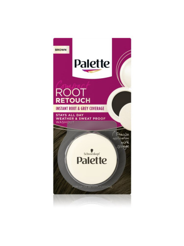 Schwarzkopf Palette Compact Root Retouch коректор за новоизрастнала и сива коса с пудра ефект цвят Brown 3 гр.