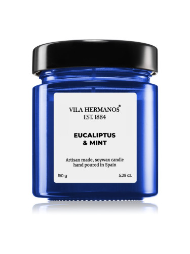 Vila Hermanos Apothecary Cobalt Blue Eucalyptus & Mint ароматна свещ 150 гр.