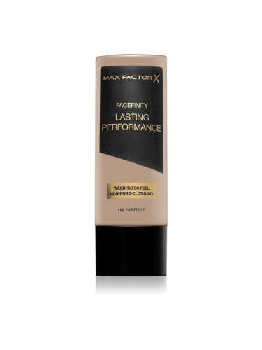 Max Factor Facefinity Lasting Performance течен фон дьо тен за дълготраен ефект цвят 102 Pastelle 35 мл.