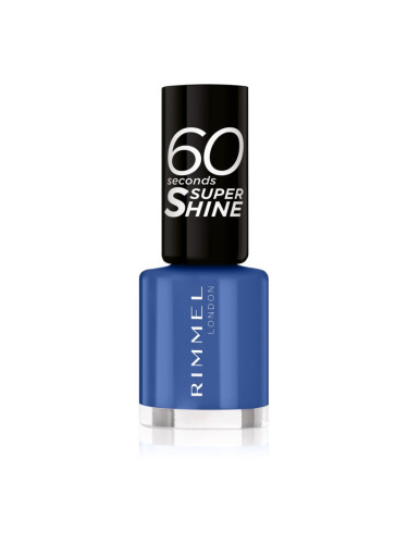 Rimmel 60 Seconds Super Shine лак за нокти цвят 828 Danny Boy Blue! 8 мл.