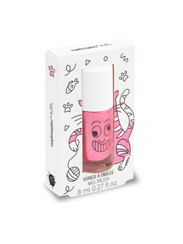 Nailmatic Kids лак за нокти за деца цвят Kitty - candy pink glitter 8 мл.