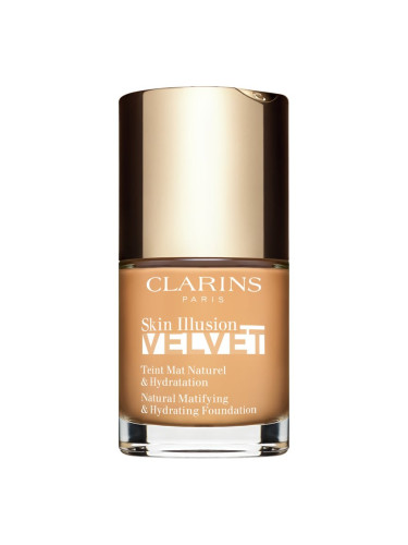 Clarins Skin Illusion Velvet течен фон дьо тен с матов завършек с подхранващ ефект цвят 112.5W 30 мл.
