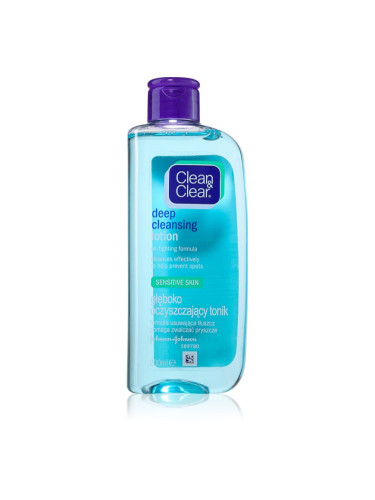 Clean & Clear Deep Cleansing дълбоко почистващ лосион за лице за чувствителна кожа на лицето 200 мл.