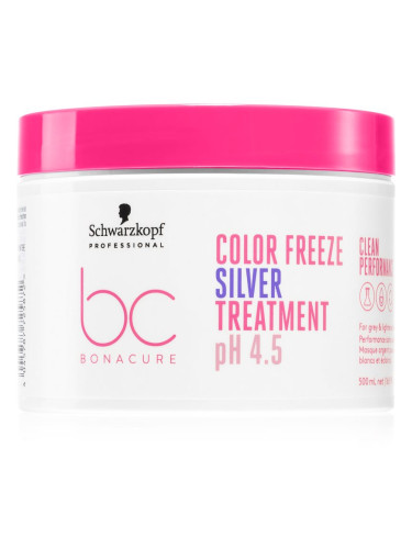 Schwarzkopf Professional BC Bonacure Color Freeze Silver маска  неутрализиращ жълтеникавите оттенъци 500 мл.