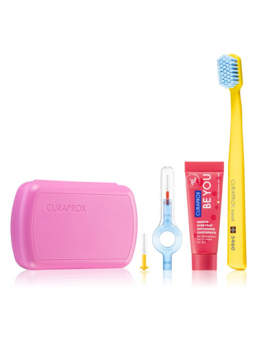 Curaprox Travel Set комплект за пътуване Pink(за зъби, език и венци)