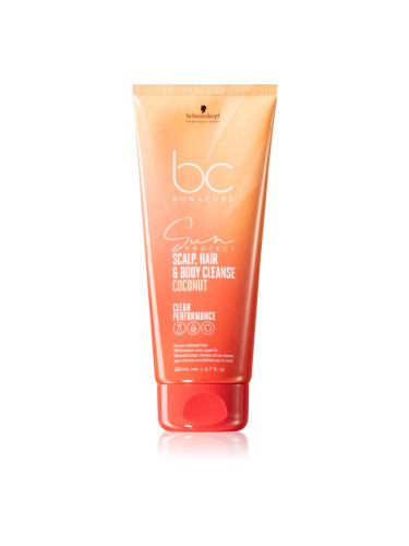 Schwarzkopf Professional BC Bonacure Sun Protect Scalp, Hair & Body Cleanse шампоан за коса и тяло 200 мл.