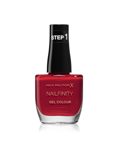 Max Factor Nailfinity Gel Colour гел лак за нокти без използване на UV/LED лампа цвят 310 Red Carpet Ready 12 мл.