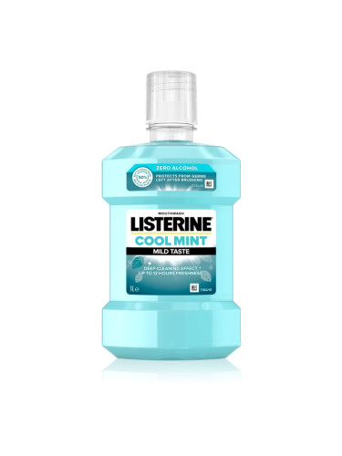 Listerine Cool Mint Mild Taste вода за уста без алкохол вкус Cool Mint 1000 мл.