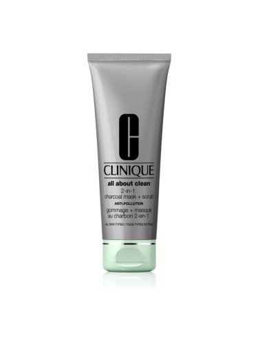 Clinique All About Clean 2-in-1 Charcoal Mask + Scrub почистваща маска за лице 100 мл.